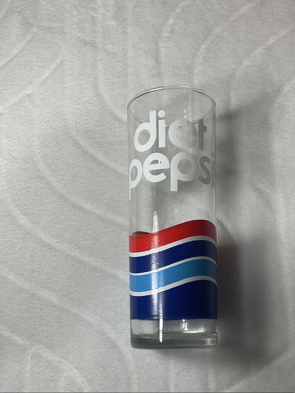 Pepsi diet vintage Clear tumbler glass